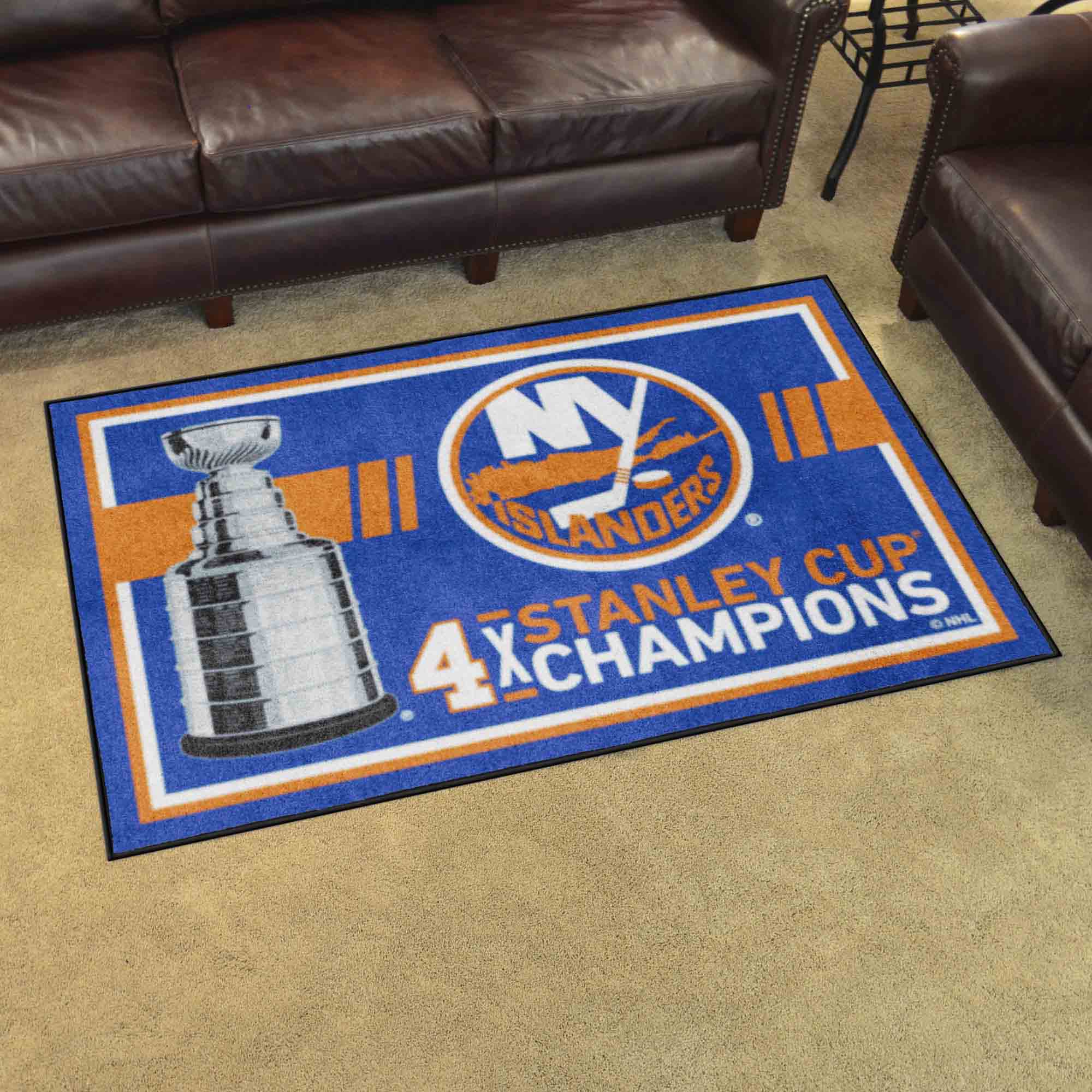 New York Islanders Dynasty 4ft. x 6ft. Plush Area Rug - New York Islanders