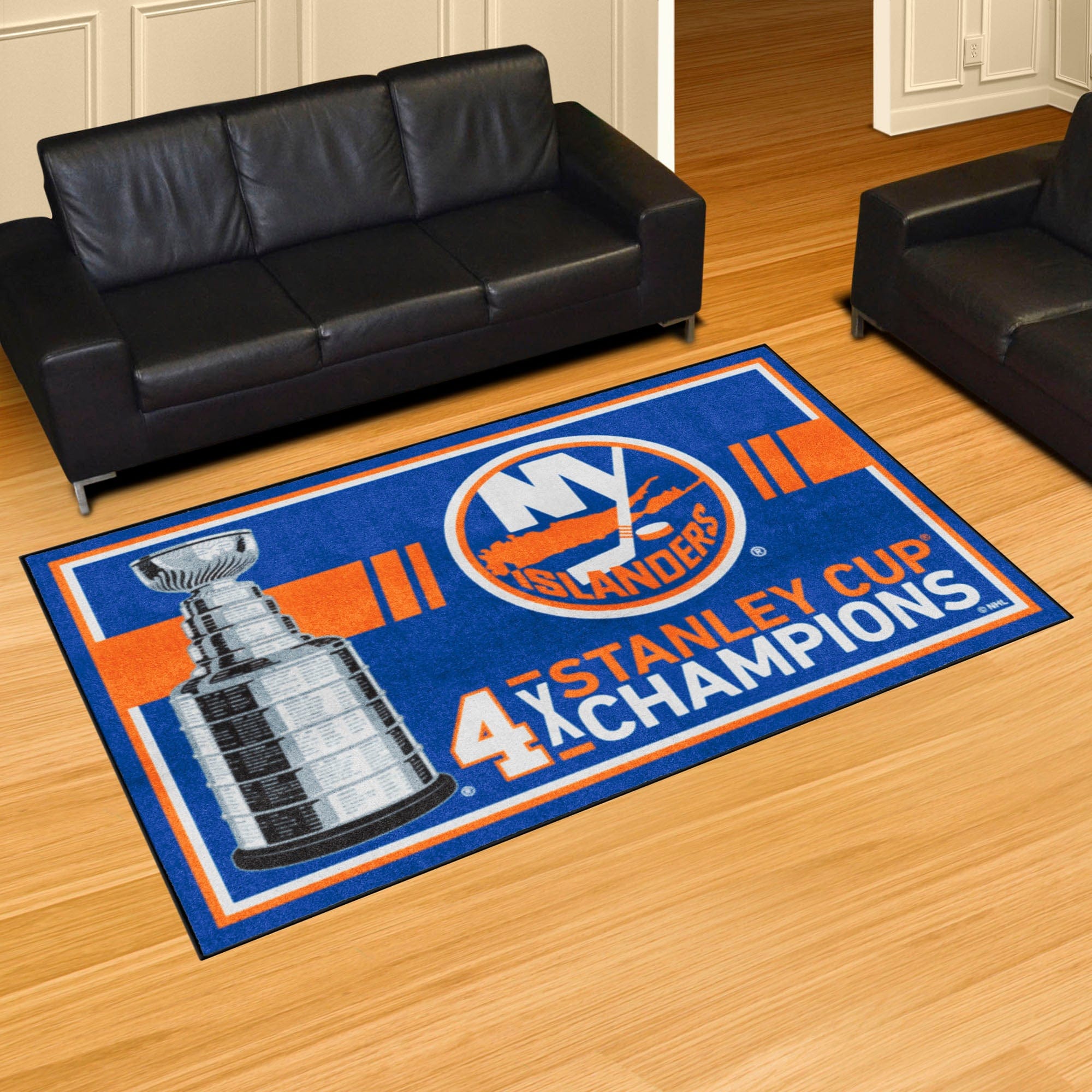 New York Islanders Dynasty 5ft. x 8ft. Plush Area Rug - New York Islanders