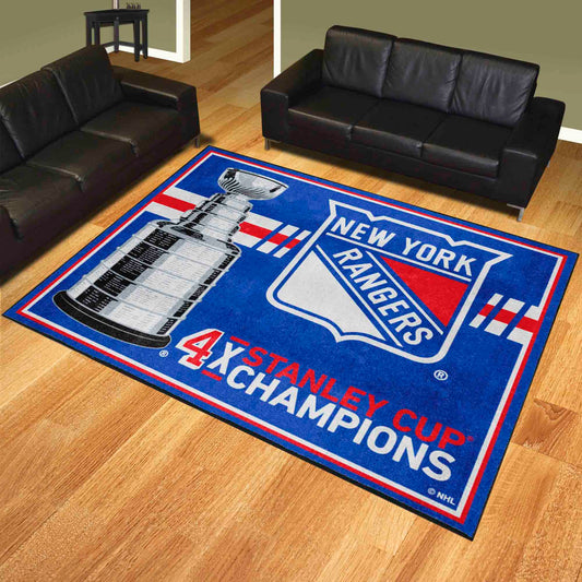 New York Rangers Dynasty 8ft. x 10ft. Plush Area Rug