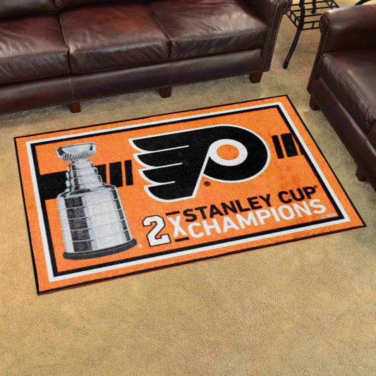 Philadelphia Flyers Dynasty 4ft. x 6ft. Plush Area Rug