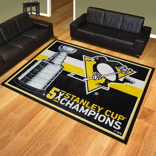 Pittsburgh Penguins Dynasty 8ft. x 10ft. Plush Area Rug