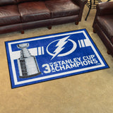 Tampa Bay Lightning Dynasty 4ft. x 6ft. Plush Area Rug