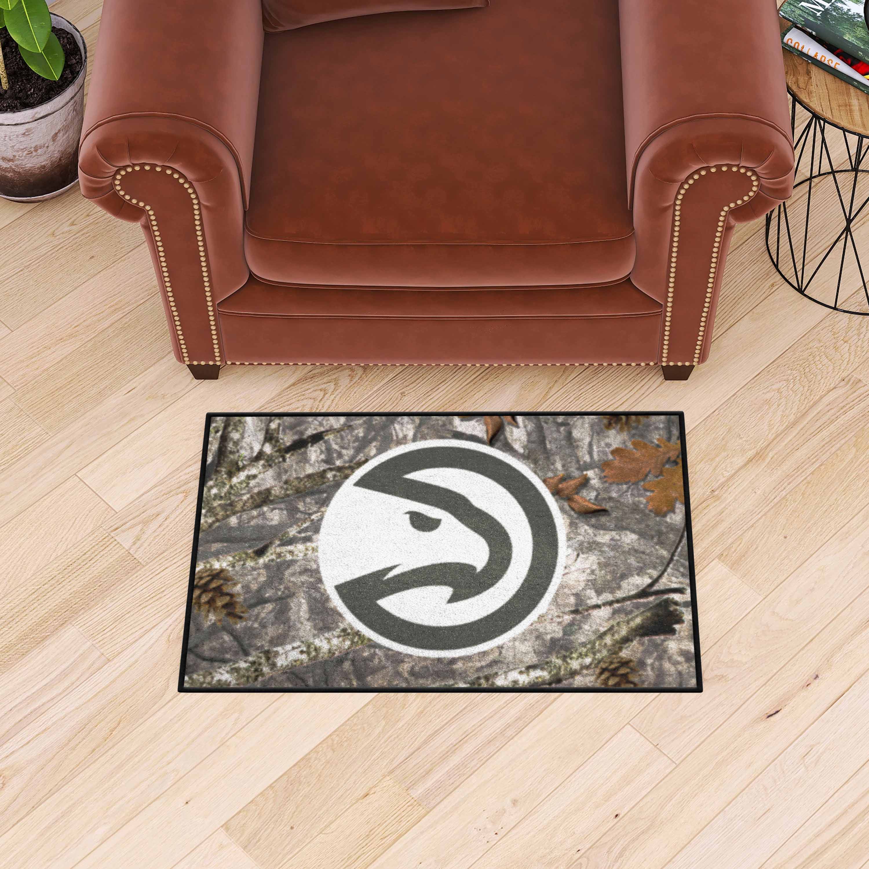 Atlanta Hawks Camo Starter Mat Accent Rug - 19in. x 30in. - Atlanta Hawks