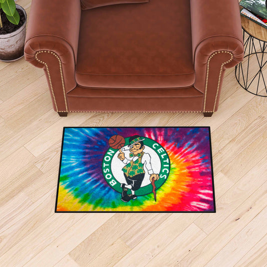 Boston Celtics Tie Dye Starter Mat Accent Rug - 19in. x 30in. - Boston Celtics