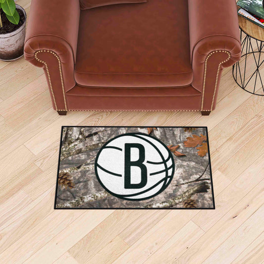 Brooklyn Nets Camo Starter Mat Accent Rug - 19in. x 30in. - Brooklyn Nets