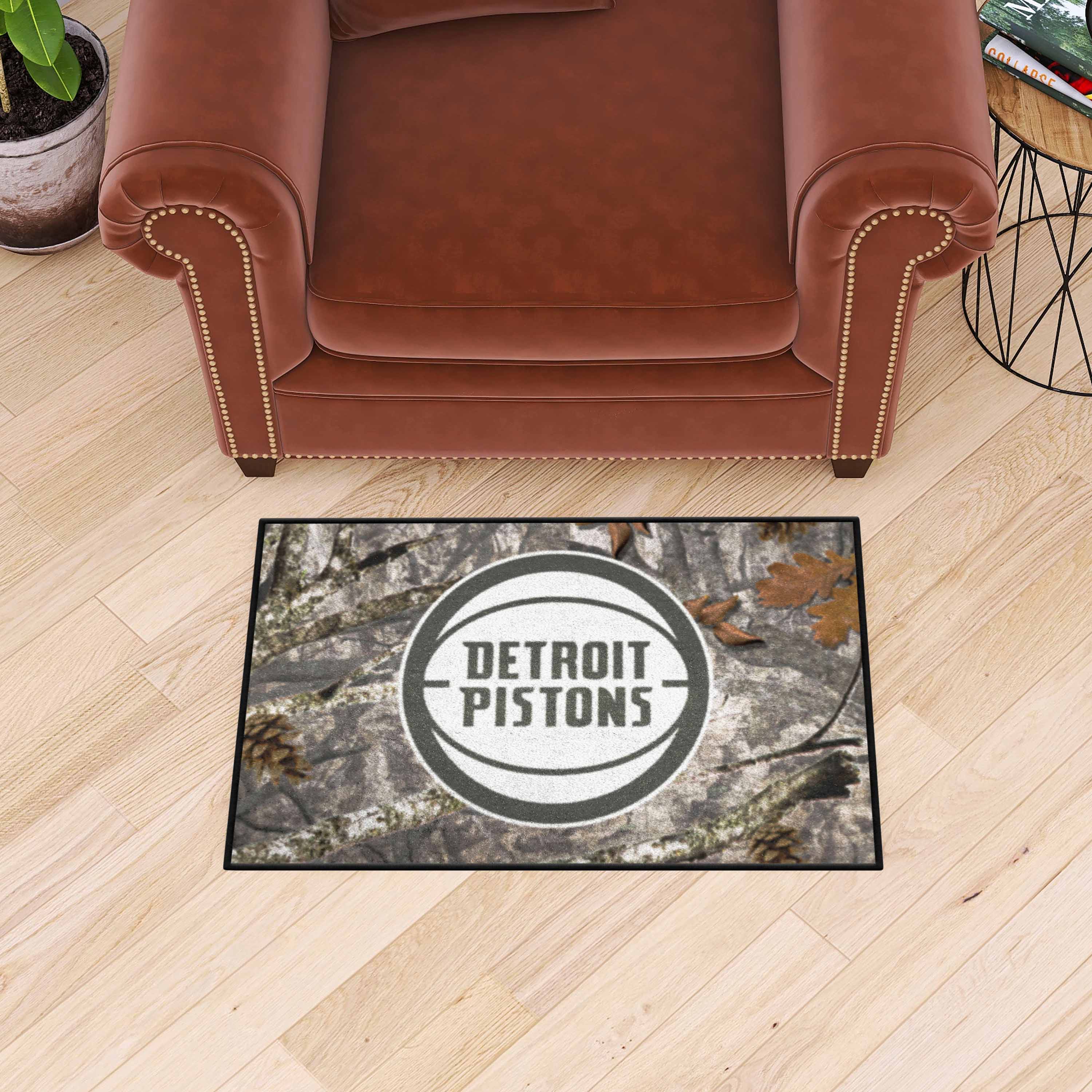 Detroit Pistons Camo Starter Mat Accent Rug - 19in. x 30in.