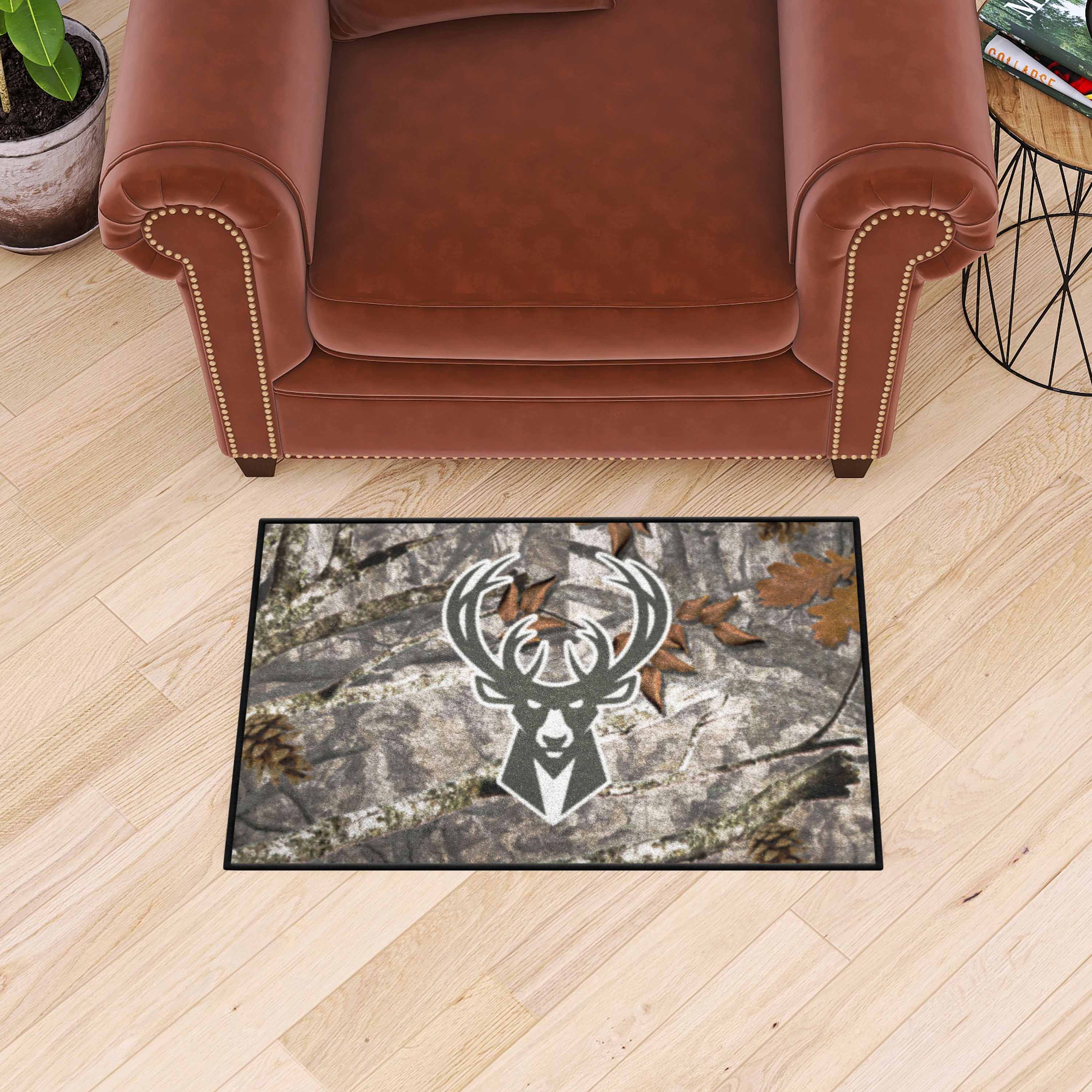 Milwaukee Bucks Camo Starter Mat Accent Rug - 19in. x 30in. - Milwaukee Bucks