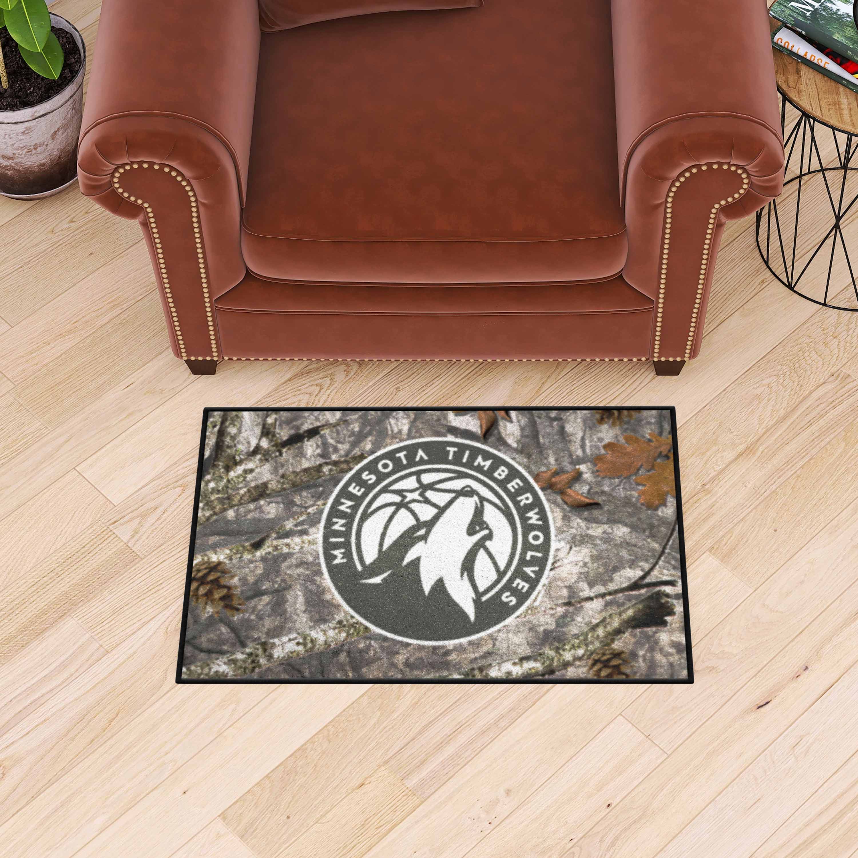 Minnesota Timberwolves Camo Starter Mat Accent Rug - 19in. x 30in.