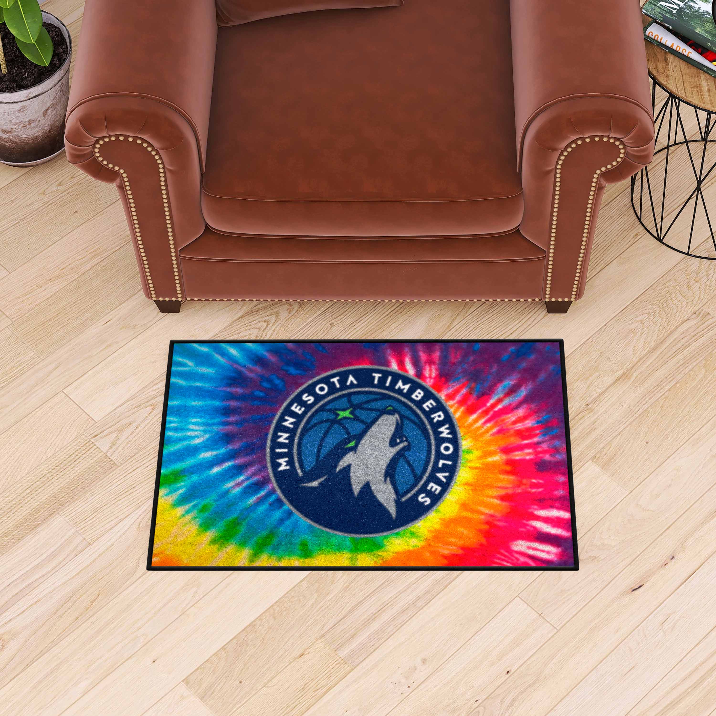 Minnesota Timberwolves Tie Dye Starter Mat Accent Rug - 19in. x 30in.