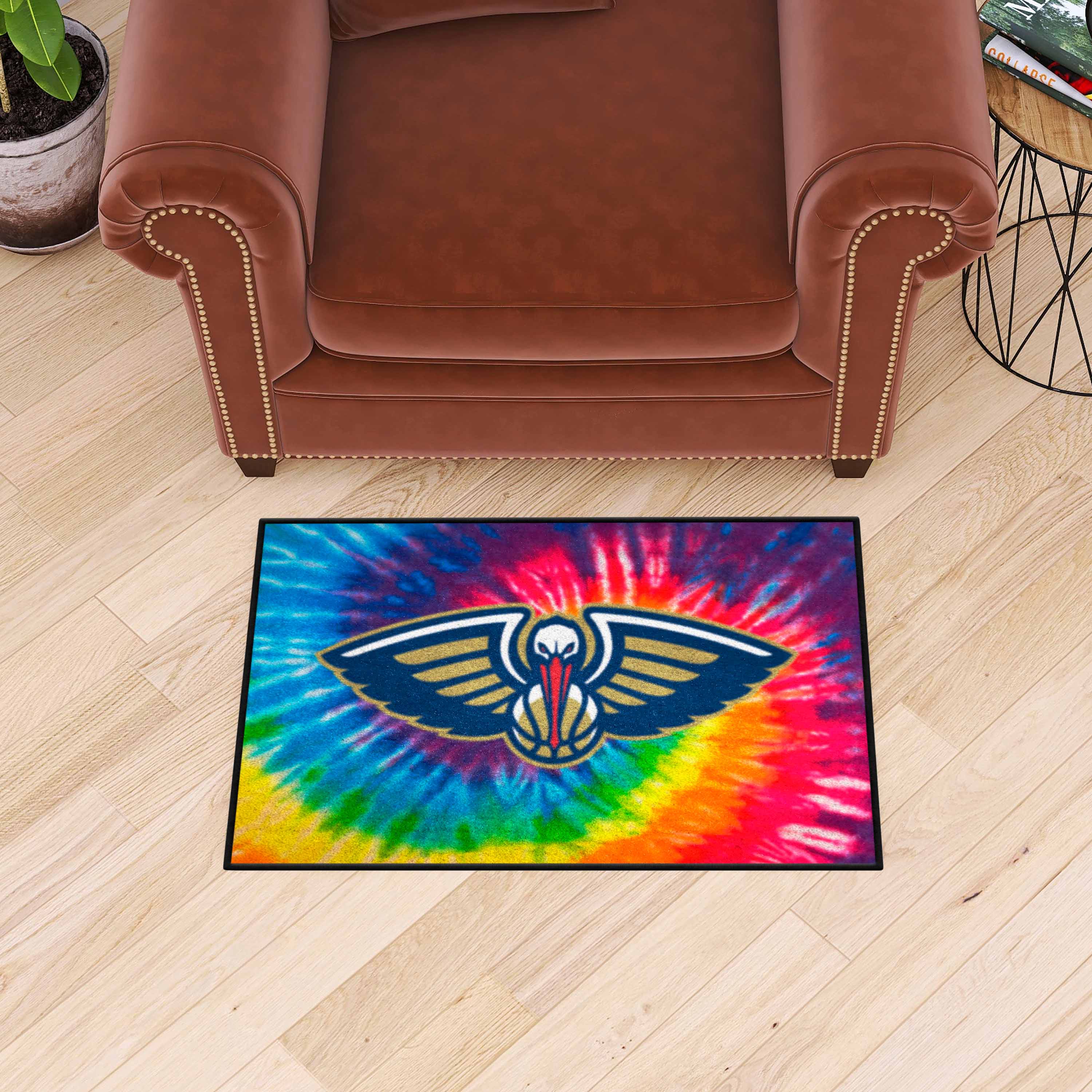 New Orleans Pelicans Tie Dye Starter Mat Accent Rug - 19in. x 30in.