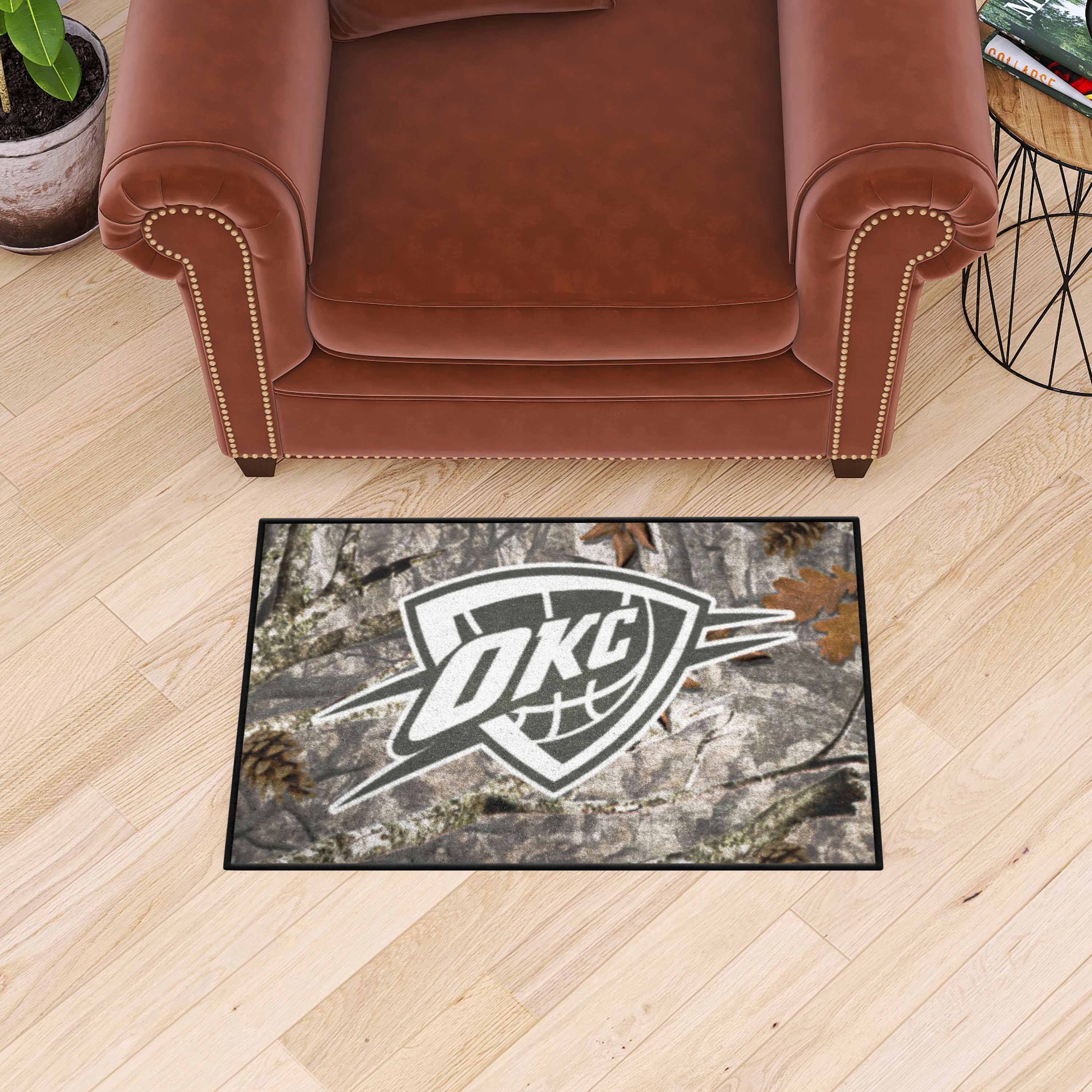 Oklahoma City Thunder Camo Starter Mat Accent Rug - 19in. x 30in. - Oklahoma City Thunder