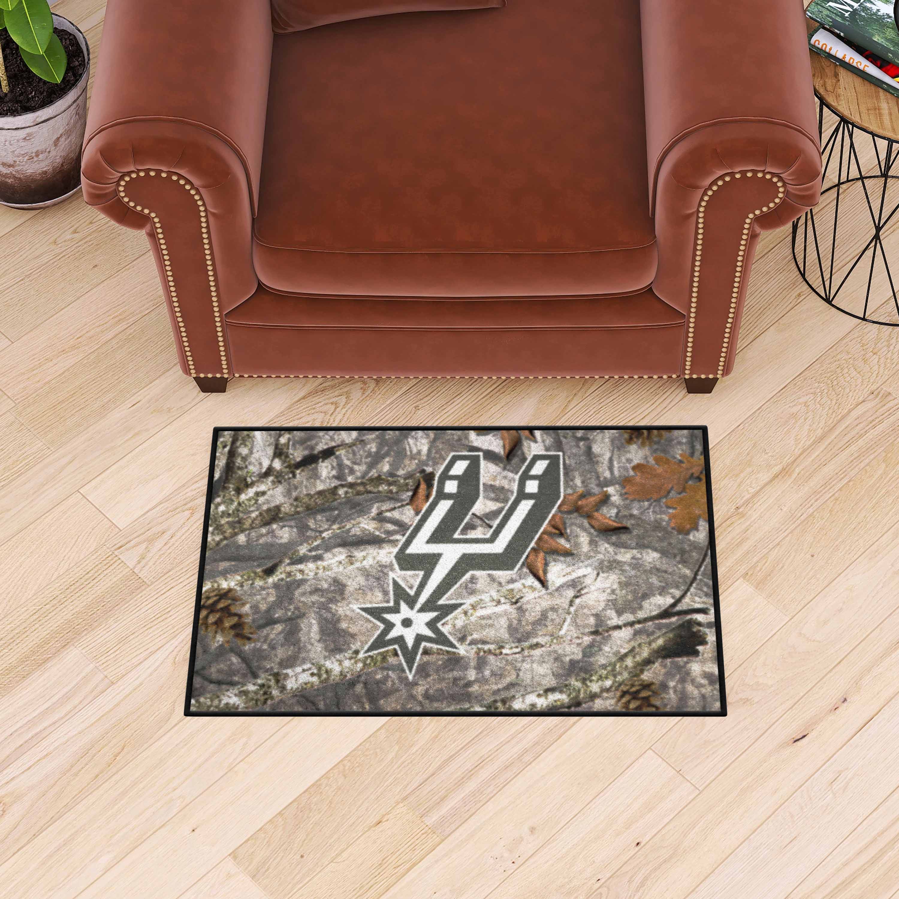 San Antonio Spurs Camo Starter Mat Accent Rug - 19in. x 30in.