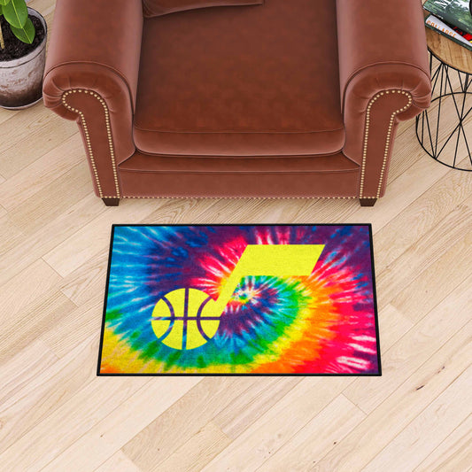 Utah Jazz Tie Dye Starter Mat Accent Rug - 19in. x 30in.