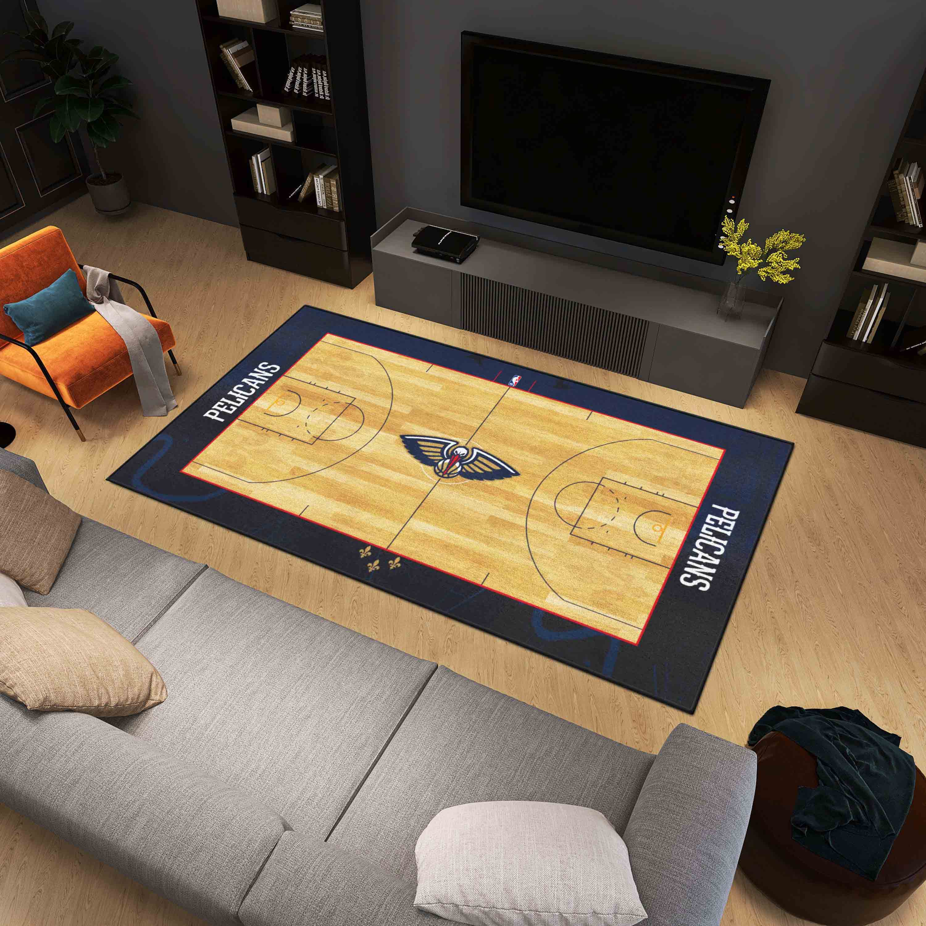 New Orleans Pelicans 6 ft. x 10 ft. Plush Area Rug