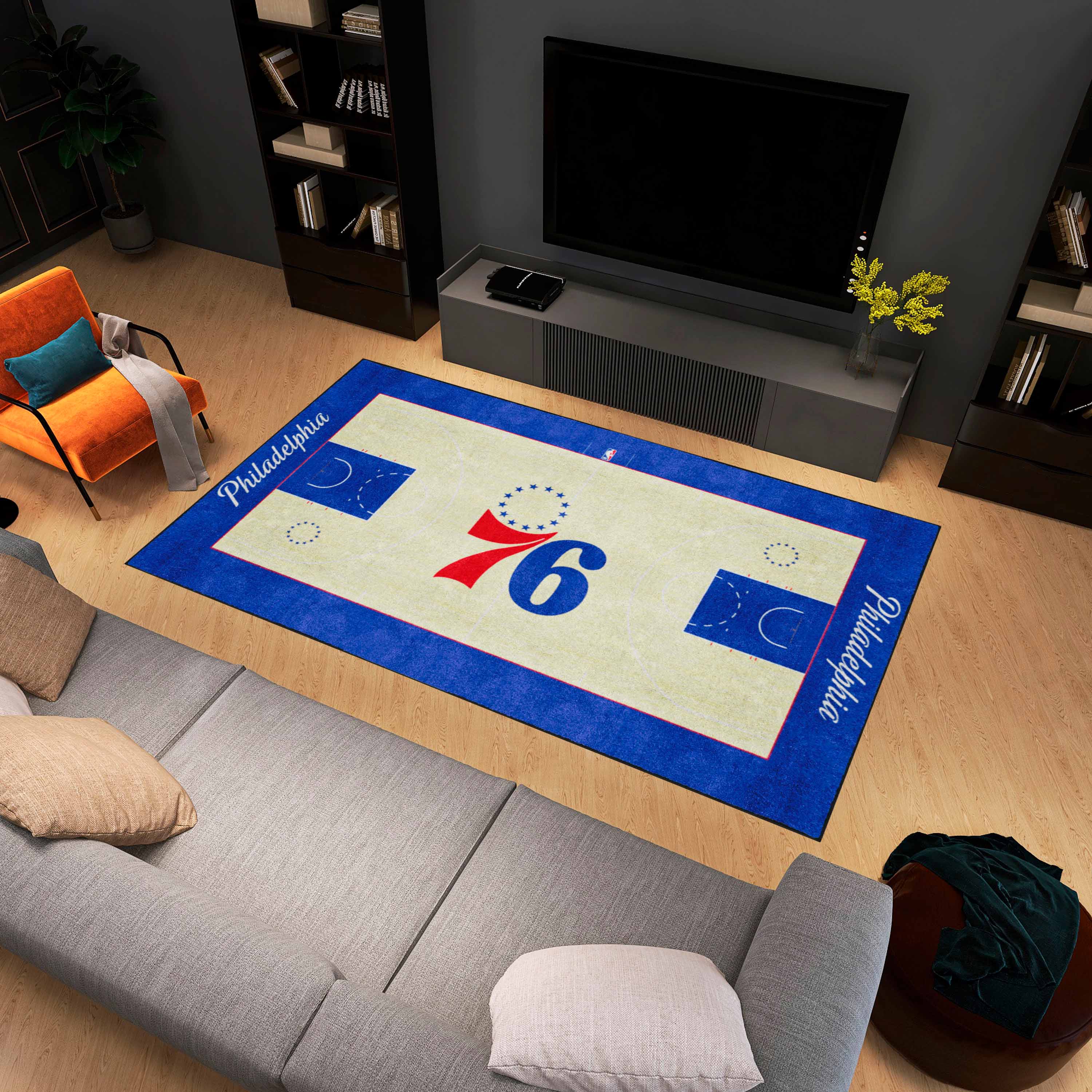 Philadelphia 76ers 6 ft. x 10 ft. Plush Area Rug