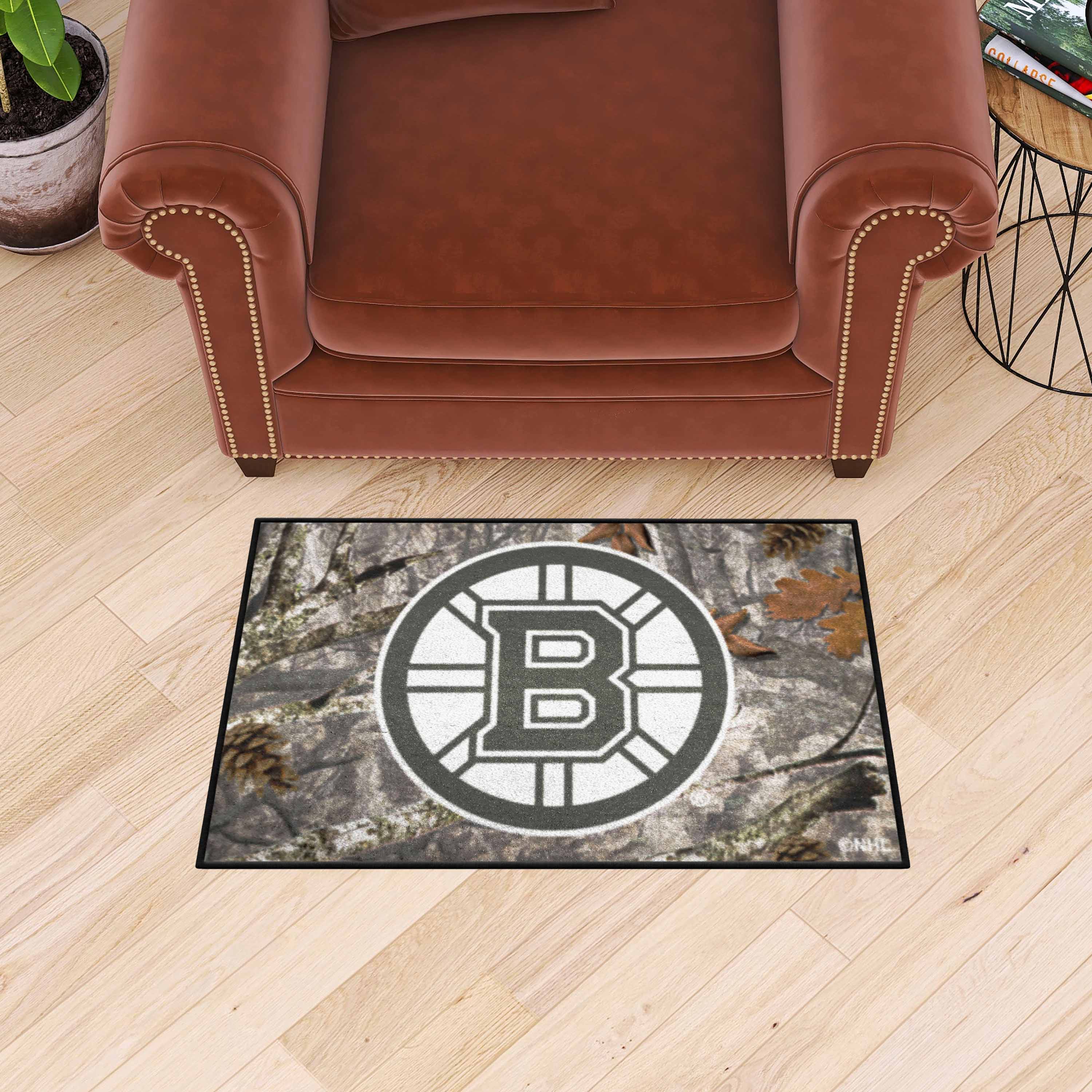 Boston Bruins Camo Starter Mat Accent Rug - 19in. x 30in. - Boston Bruins