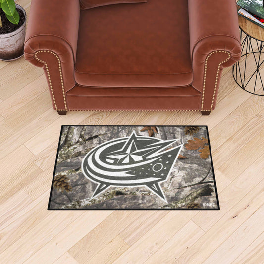 Columbus Blue Jackets Camo Starter Mat Accent Rug - 19in. x 30in. - Columbus Blue Jackets