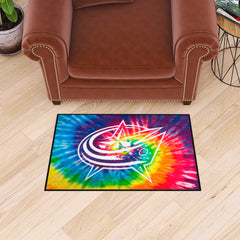 Columbus Blue Jackets Tie Dye Starter Mat Accent Rug - 19in. x 30in. - Columbus Blue Jackets