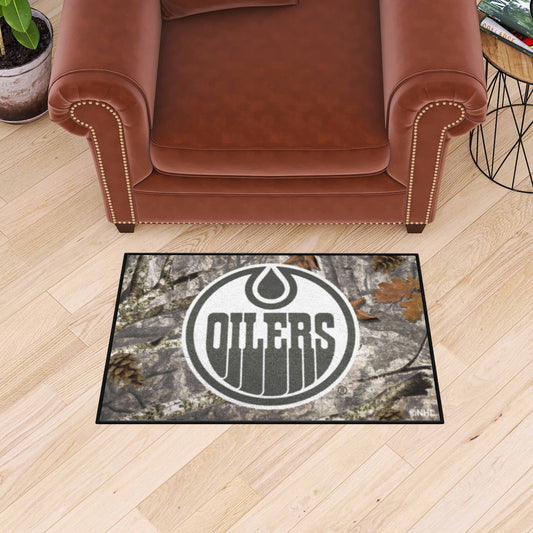 Edmonton Oilers Camo Starter Mat Accent Rug - 19in. x 30in.