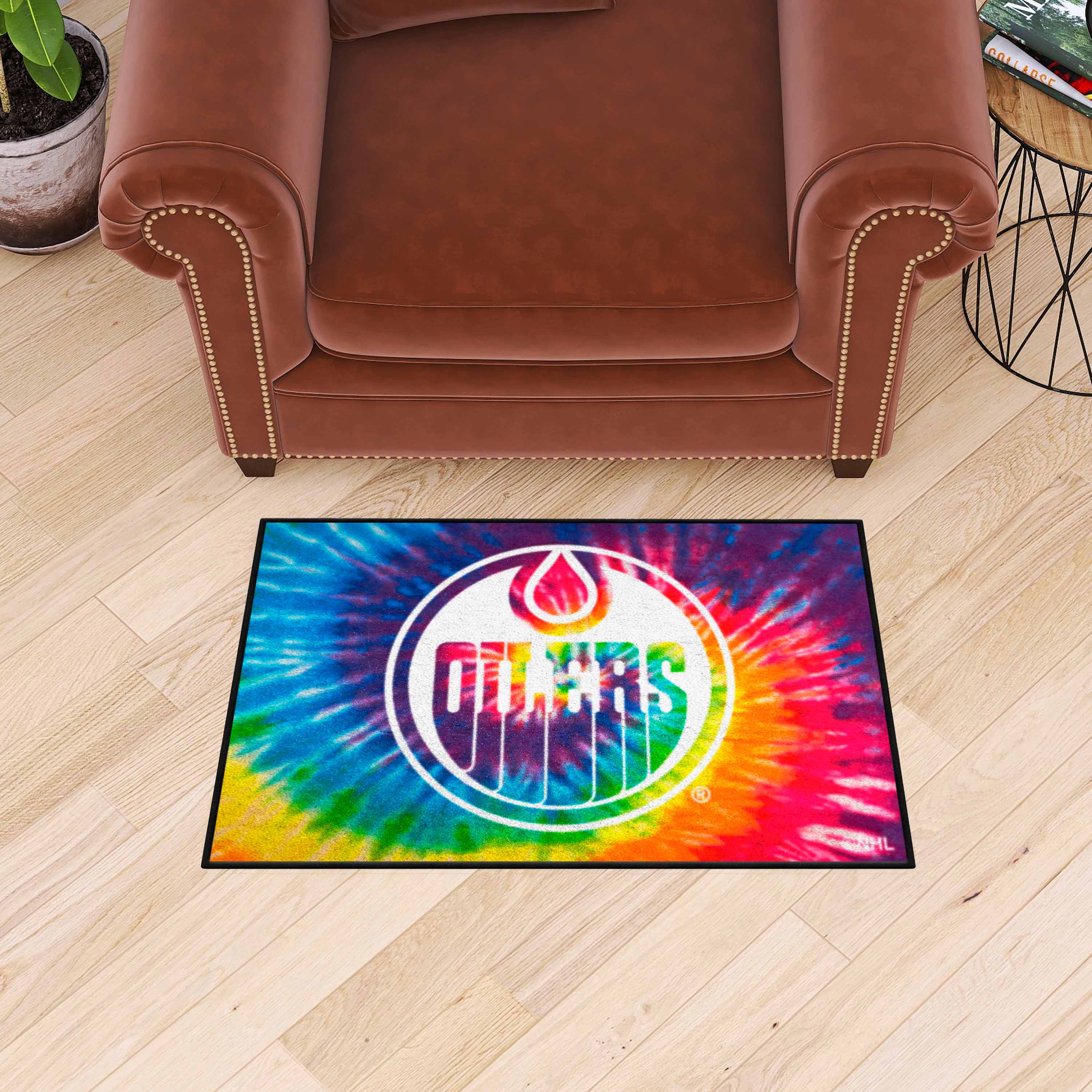 Edmonton Oilers Tie Dye Starter Mat Accent Rug - 19in. x 30in.