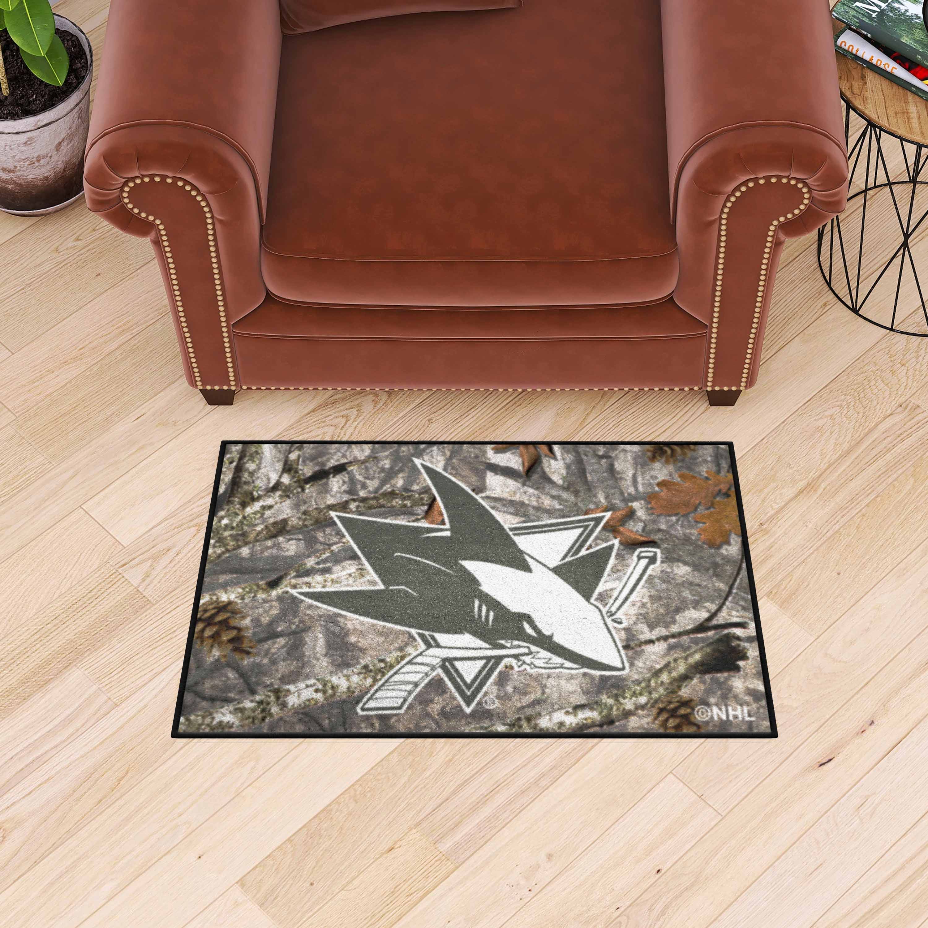 San Jose Sharks Camo Starter Mat Accent Rug - 19in. x 30in.