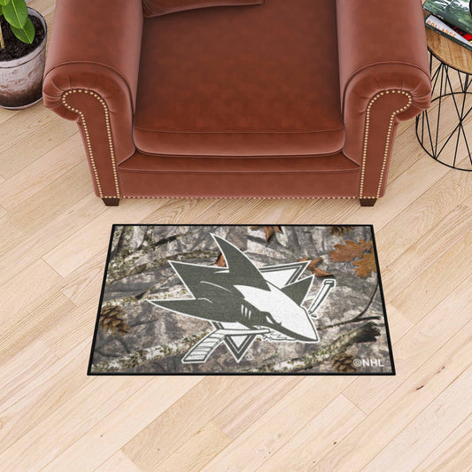 San Jose Sharks Camo Starter Mat Accent Rug - 19in. x 30in.