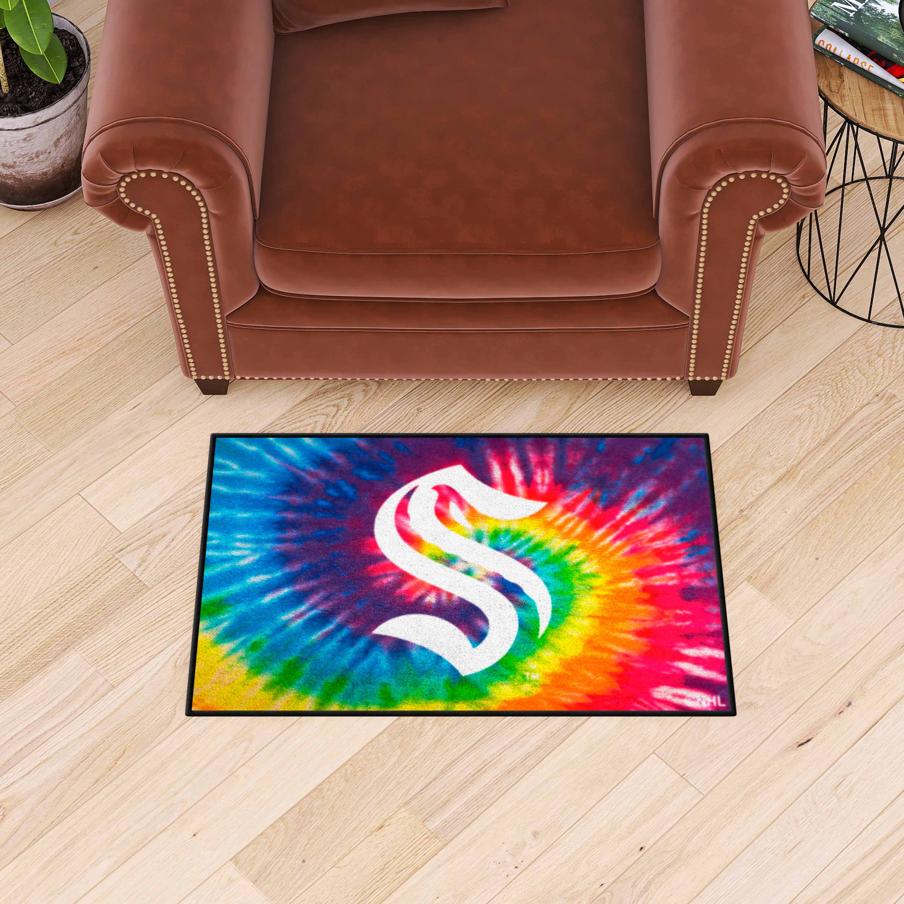 Seattle Kraken Tie Dye Starter Mat Accent Rug - 19in. x 30in.