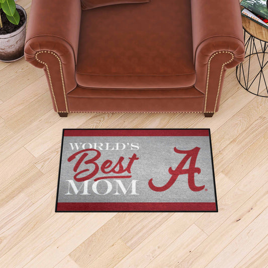 Alabama Crimson Tide World's Best Mom Starter Mat Accent Rug - 19in. x 30in.