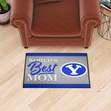 BYU Cougars World's Best Mom Starter Mat Accent Rug - 19in. x 30in.