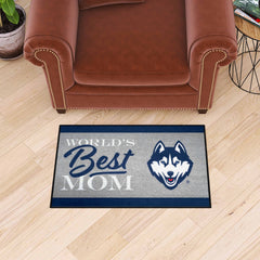 UConn Huskies World's Best Mom Starter Mat Accent Rug - 19in. x 30in.