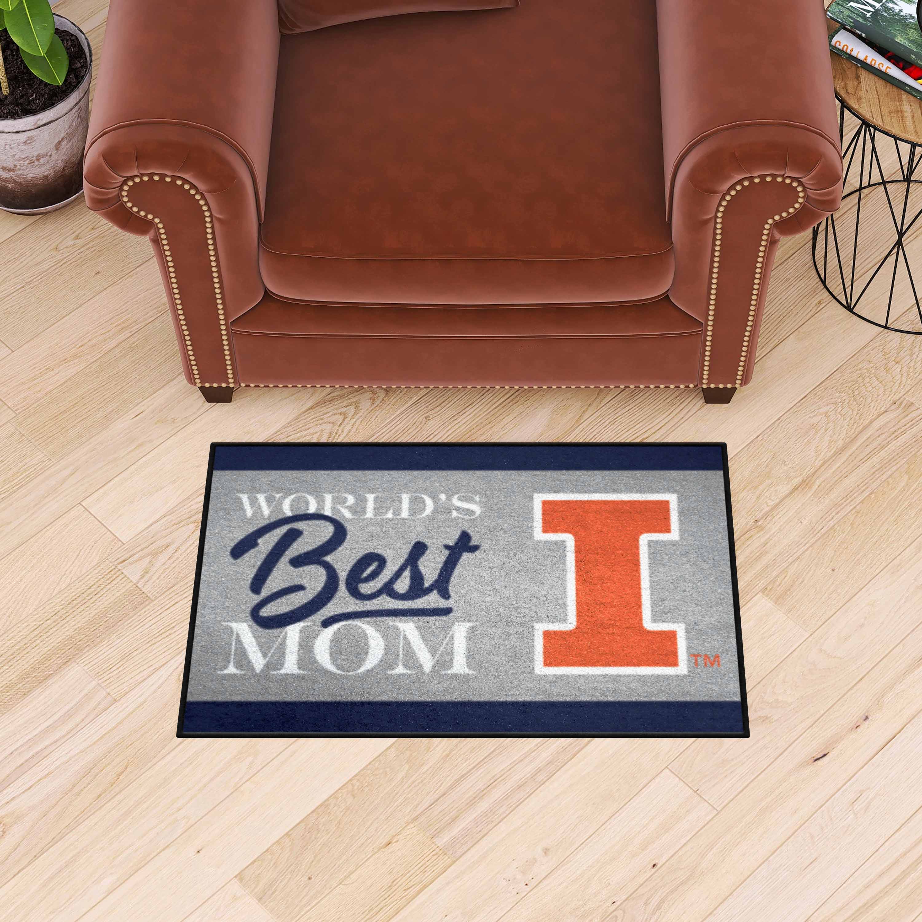 Illinois Illini World's Best Mom Starter Mat Accent Rug - 19in. x 30in.