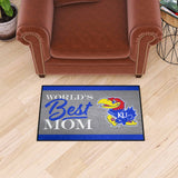 Kansas Jayhawks World's Best Mom Starter Mat Accent Rug - 19in. x 30in.