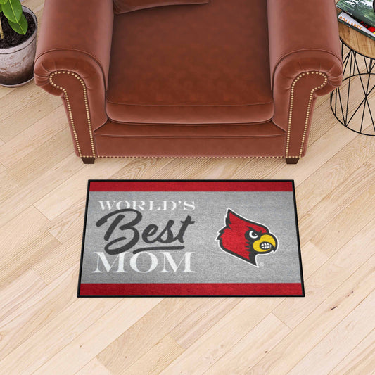 Louisville Cardinals World's Best Mom Starter Mat Accent Rug - 19in. x 30in.