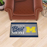 Michigan Wolverines World's Best Mom Starter Mat Accent Rug - 19in. x 30in.