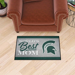 Michigan State Spartans World's Best Mom Starter Mat Accent Rug - 19in. x 30in. - Michigan State