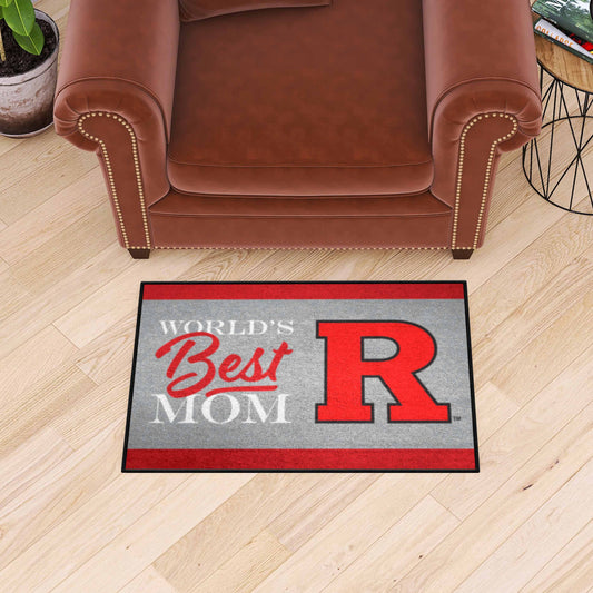 Rutgers Scarlett Knights World's Best Mom Starter Mat Accent Rug - 19in. x 30in.