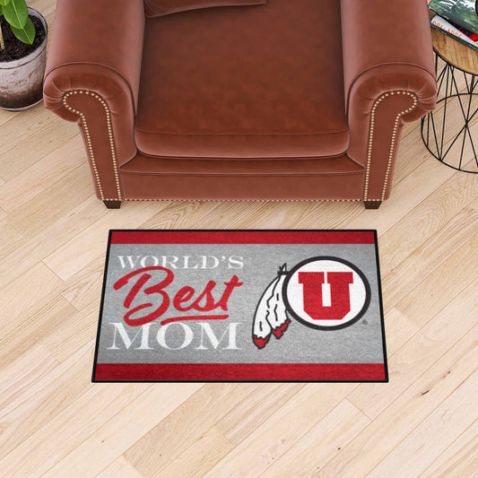 Utah Utes World's Best Mom Starter Mat Accent Rug - 19in. x 30in.