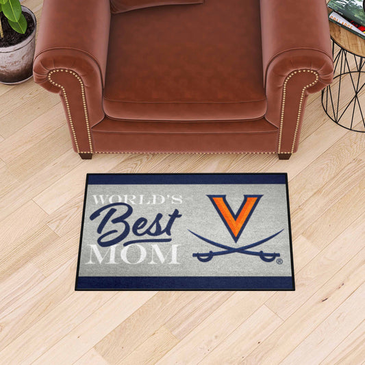 Virginia Cavaliers World's Best Mom Starter Mat Accent Rug - 19in. x 30in.