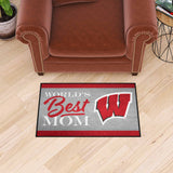 Wisconsin Badgers World's Best Mom Starter Mat Accent Rug - 19in. x 30in.