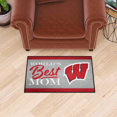 Wisconsin Badgers World's Best Mom Starter Mat Accent Rug - 19in. x 30in.