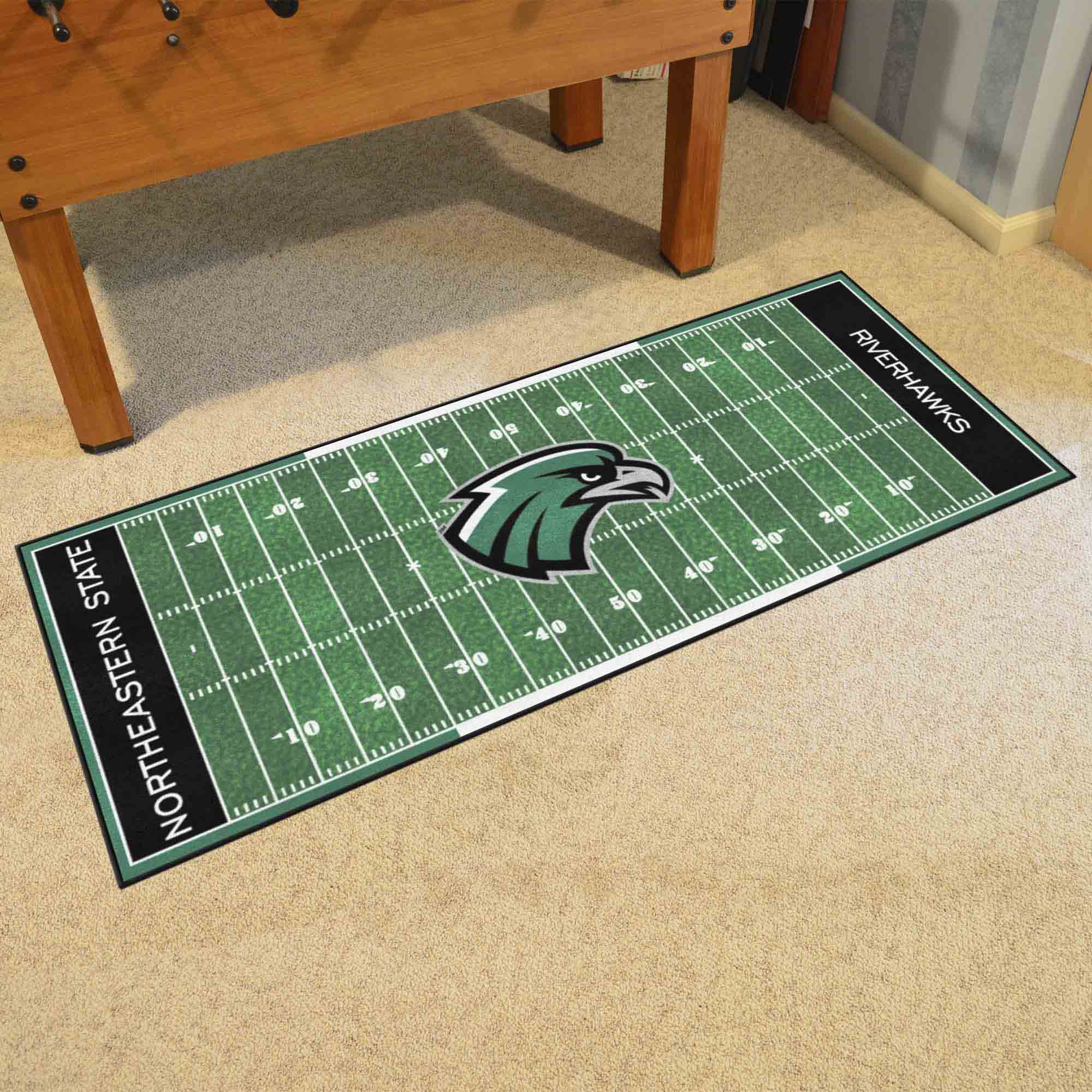 Northeastern State Riverhawks Field Runner Mat - 30in. x 72in.