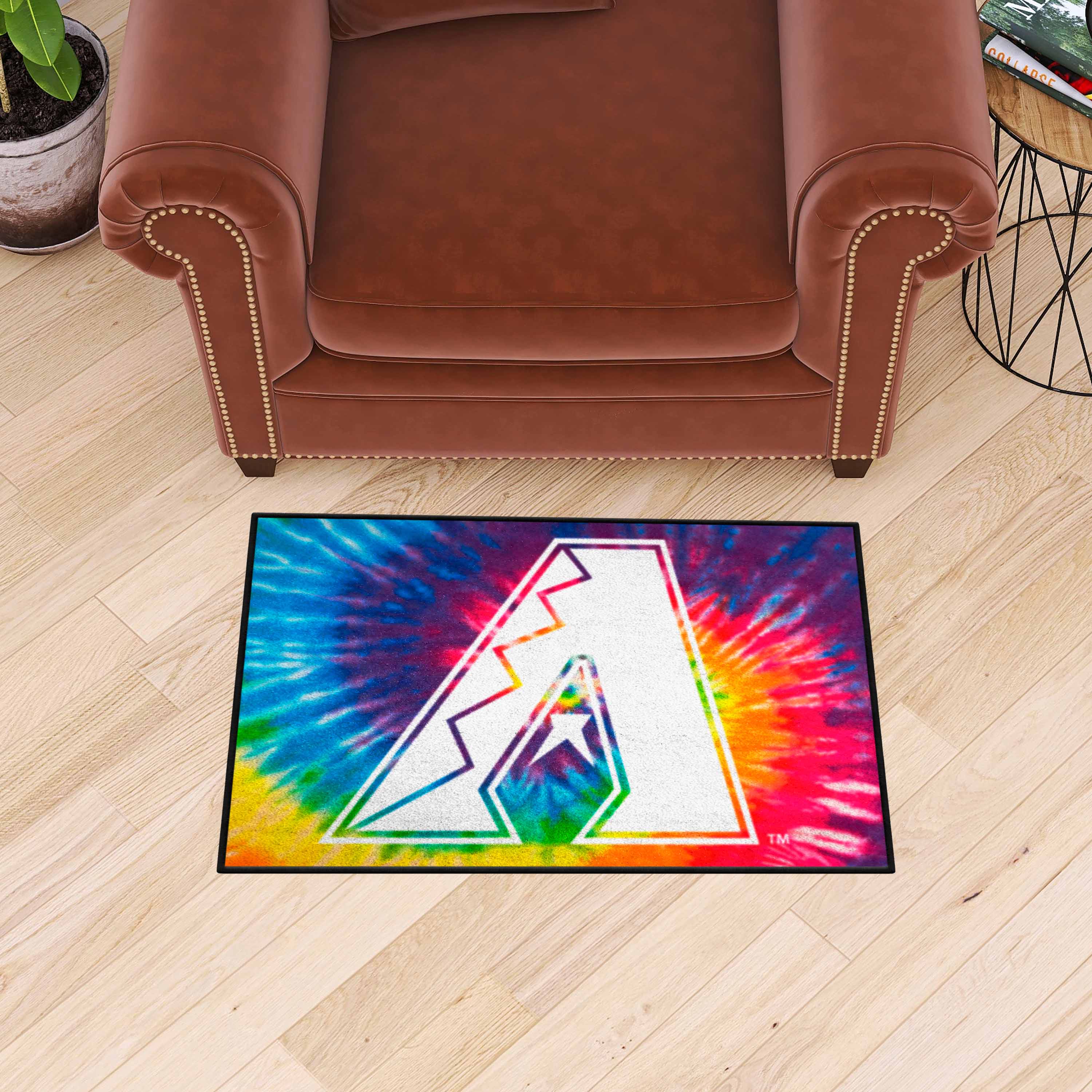 Arizona Diamondbacks Tie Dye Starter Mat Accent Rug - 19in. x 30in.