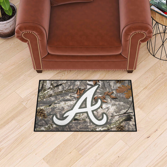 Atlanta Braves Camo Starter Mat Accent Rug - 19in. x 30in.