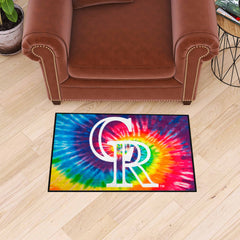 Colorado Rockies Tie Dye Starter Mat Accent Rug - 19in. x 30in. - Colorado Rockies