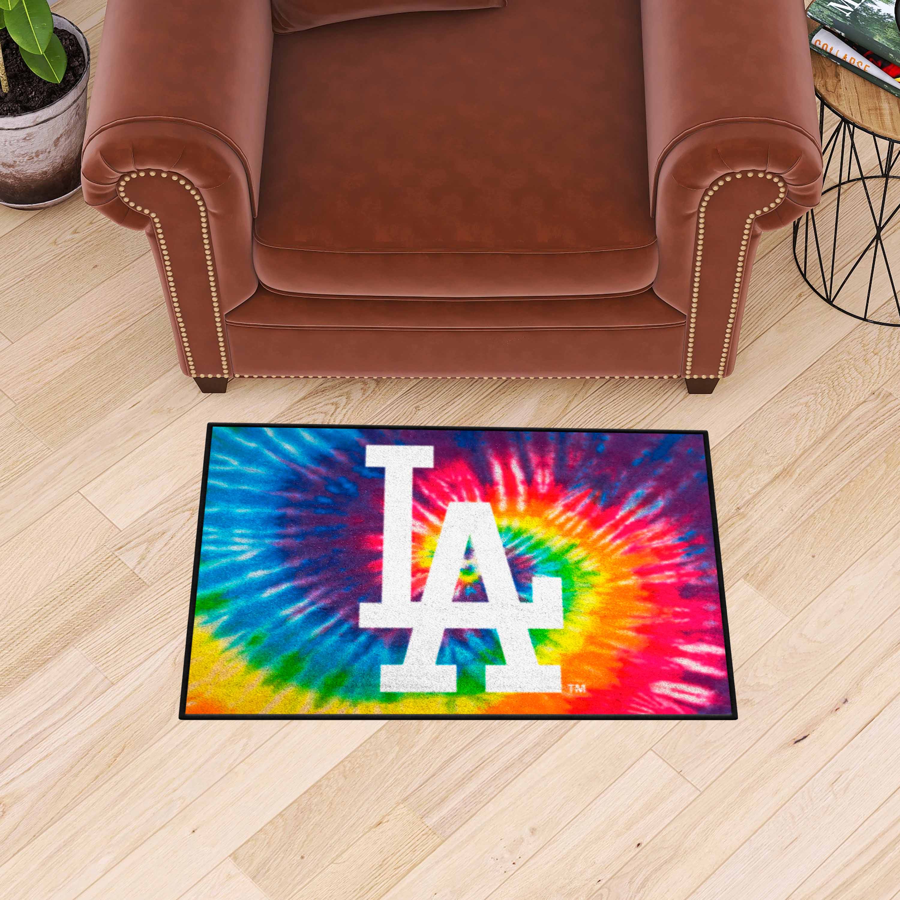 Los Angeles Dodgers Tie Dye Starter Mat Accent Rug - 19in. x 30in.