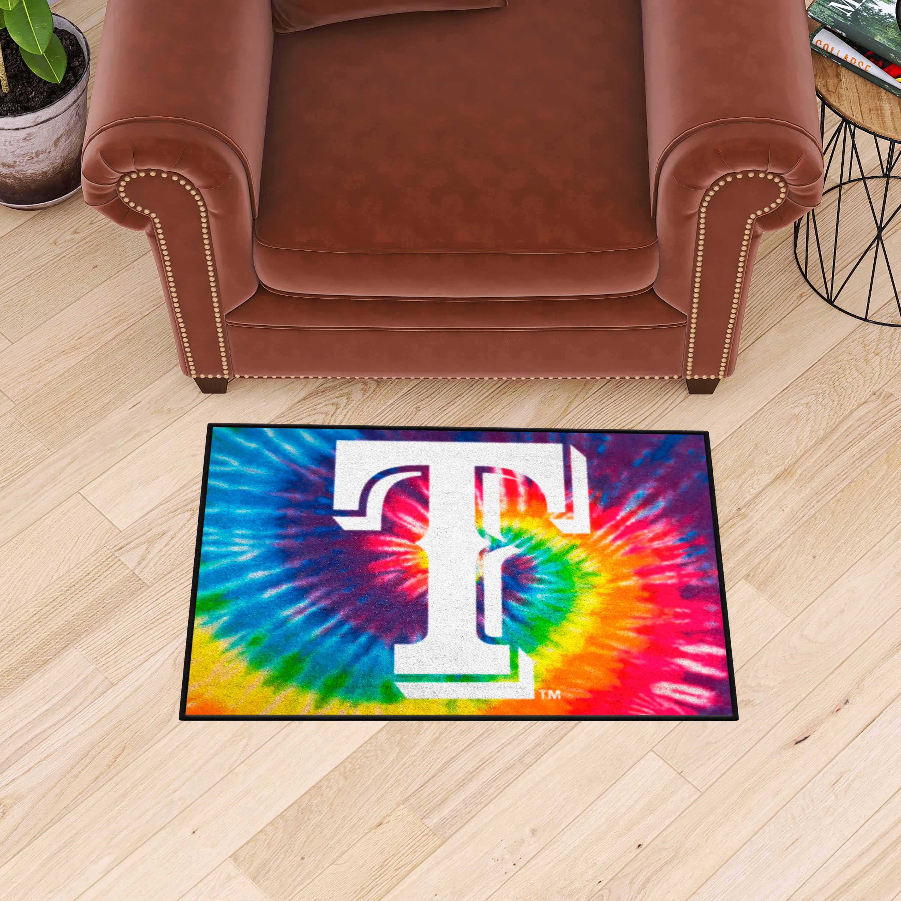 Texas Rangers Tie Dye Starter Mat Accent Rug - 19in. x 30in. - Texas Rangers