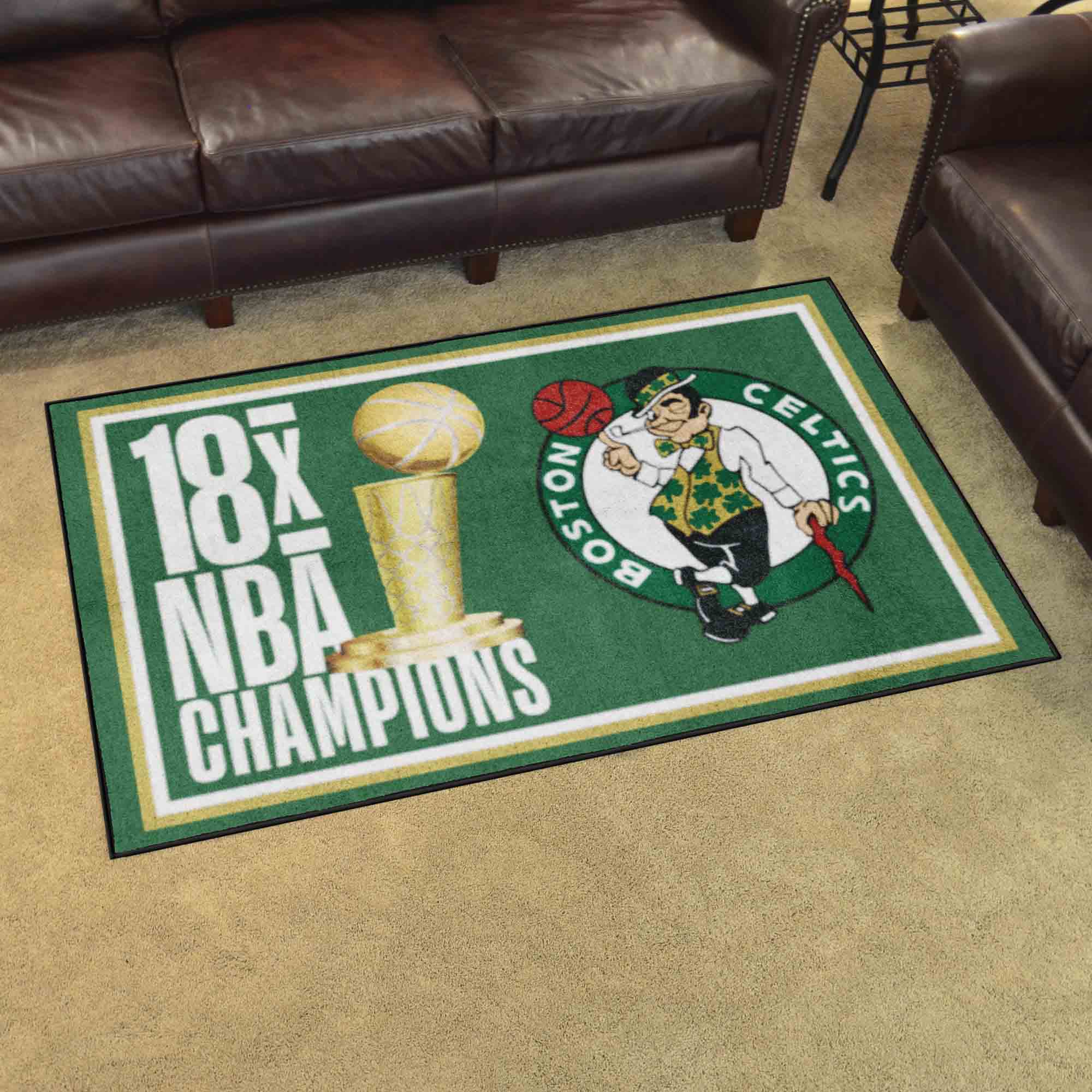 Boston Celtics Dynasty 4ft. x 6ft. Plush Area Rug - Boston Celtics