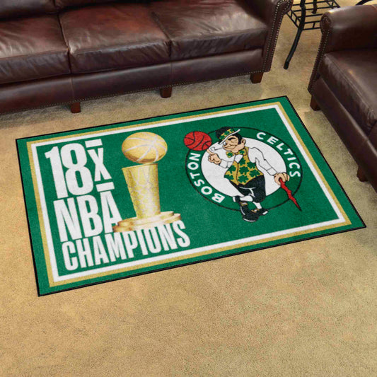 Boston Celtics Dynasty 4ft. x 6ft. Plush Area Rug - Boston Celtics