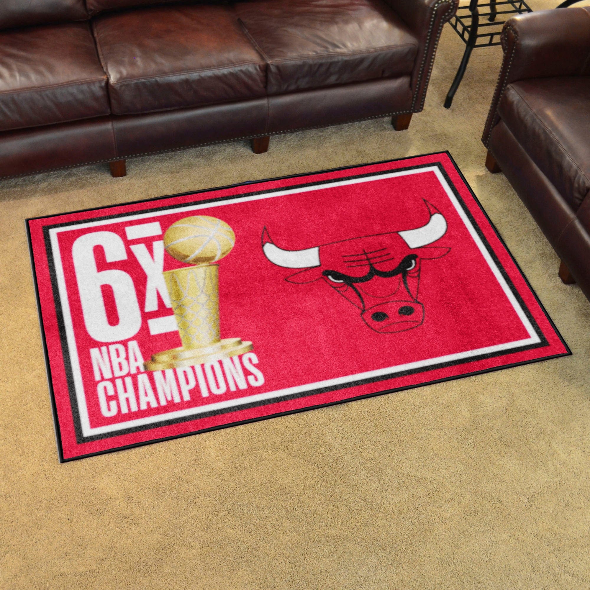 Chicago Bulls Dynasty 4ft. x 6ft. Plush Area Rug - Chicago Bulls