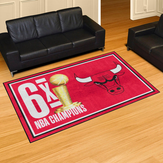 Chicago Bulls Dynasty 5ft. x 8ft. Plush Area Rug - Chicago Bulls